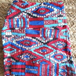 Lularoe Os Leggings Red White Blue